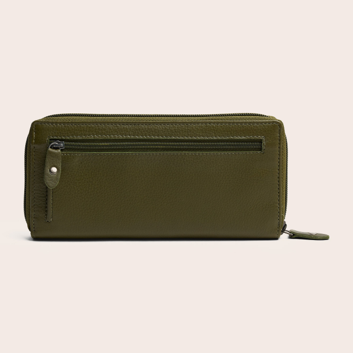Portofel din piele naturala The Chesterfield Brand, cu protectie anti scanare RFID, Mirelle - Verde olive [11]