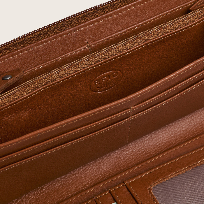 Portofel din piele naturala The Chesterfield Brand, cu protectie anti scanare RFID, Mirelle - Maro coniac [8]