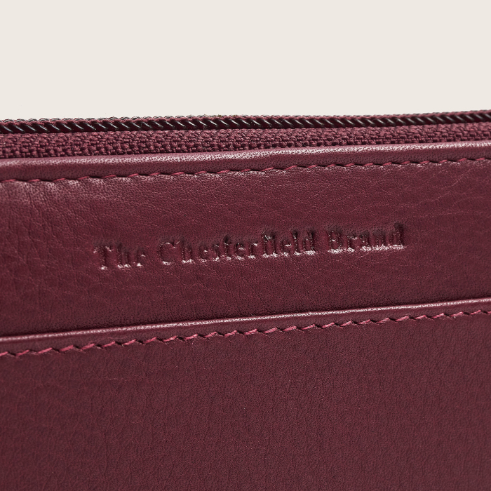 Portofel din piele naturala The Chesterfield Brand, cu protectie anti scanare RFID, Mirelle - Visiniu [10]