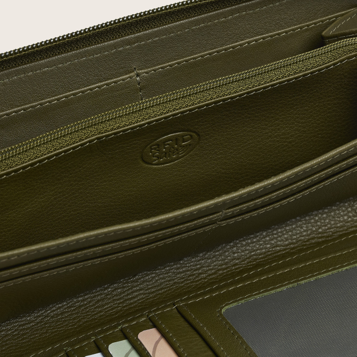 Portofel din piele naturala The Chesterfield Brand, cu protectie anti scanare RFID, Mirelle - Verde olive [8]