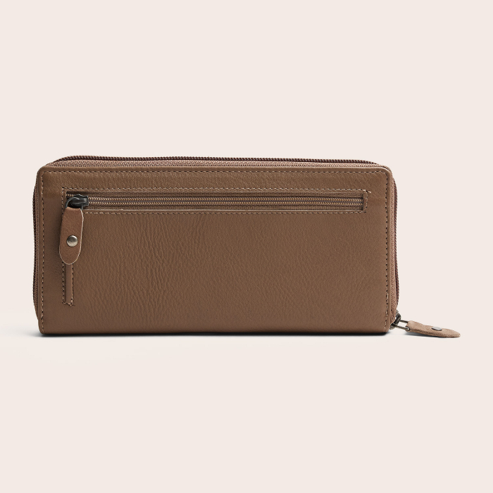 Portofel din piele naturala The Chesterfield Brand, cu protectie anti scanare RFID, Mirelle - Taupe deschis [11]