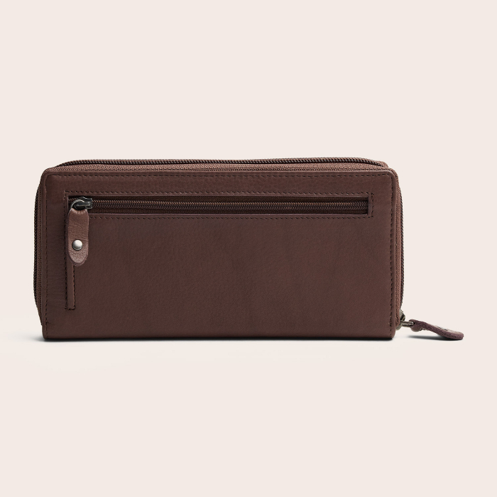 Portofel din piele naturala The Chesterfield Brand, cu protectie anti scanare RFID, Mirelle - Taupe inchis [11]