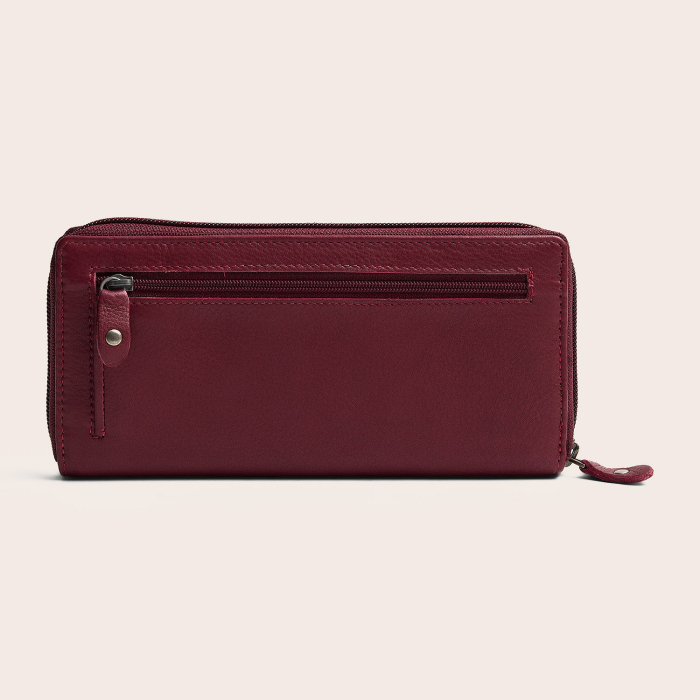 Portofel din piele naturala The Chesterfield Brand, cu protectie anti scanare RFID, Mirelle - Visiniu [11]