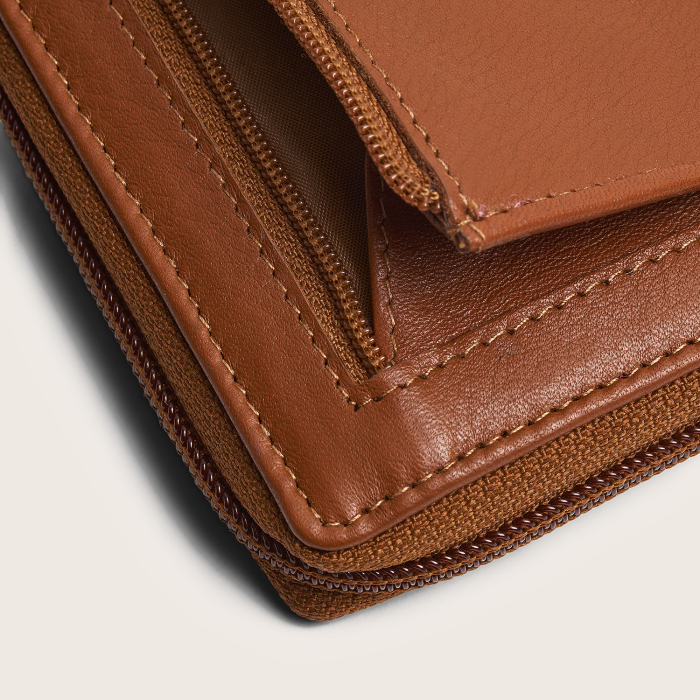 Portofel din piele naturala The Chesterfield Brand, cu protectie anti scanare RFID, Mirelle - Maro coniac [10]