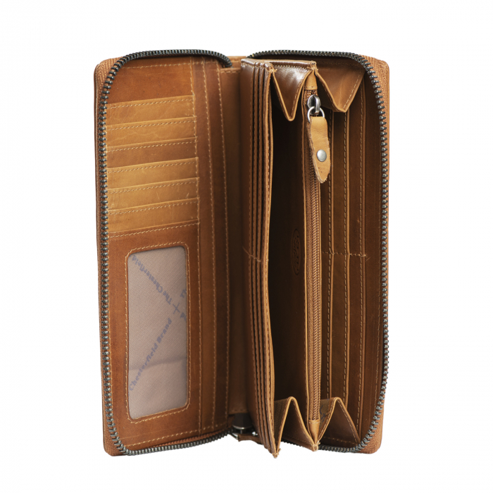 Portofel din piele naturala The Chesterfield Brand, cu protectie anti scanare RFID, Halle, Maro coniac [5]
