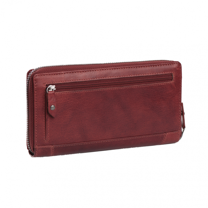 Portofel din piele naturala The Chesterfield Brand, cu protectie anti scanare RFID, Havana, Visiniu [2]