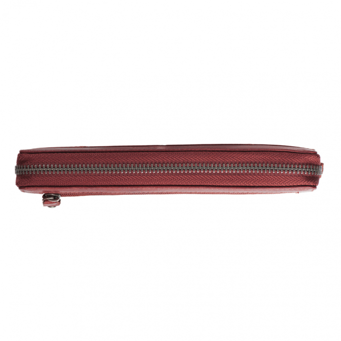 Portofel din piele naturala The Chesterfield Brand, cu protectie anti scanare RFID, Havana, Visiniu [5]