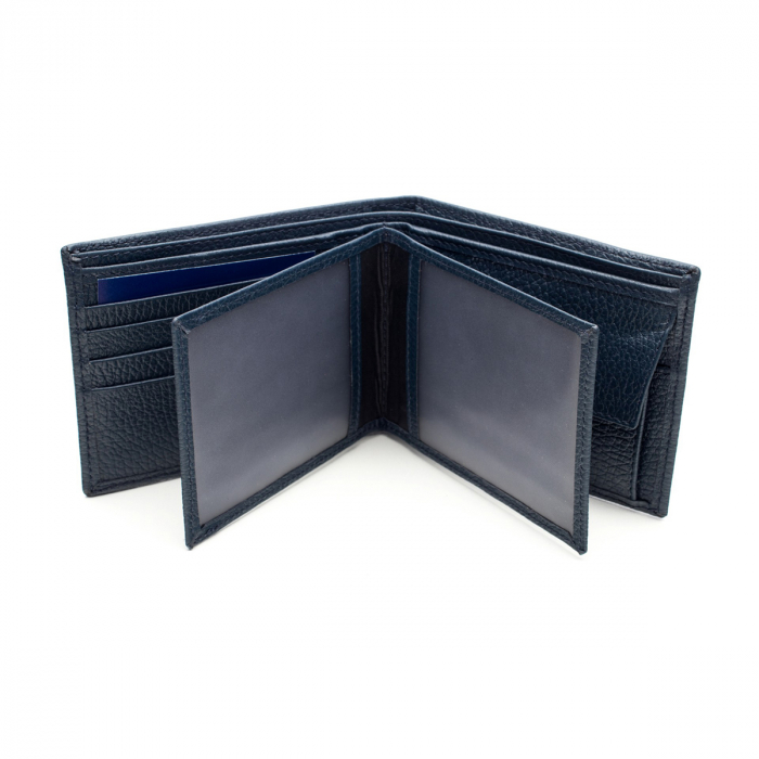 Portofel din piele pentru barbati,bleumarin S105 [3]