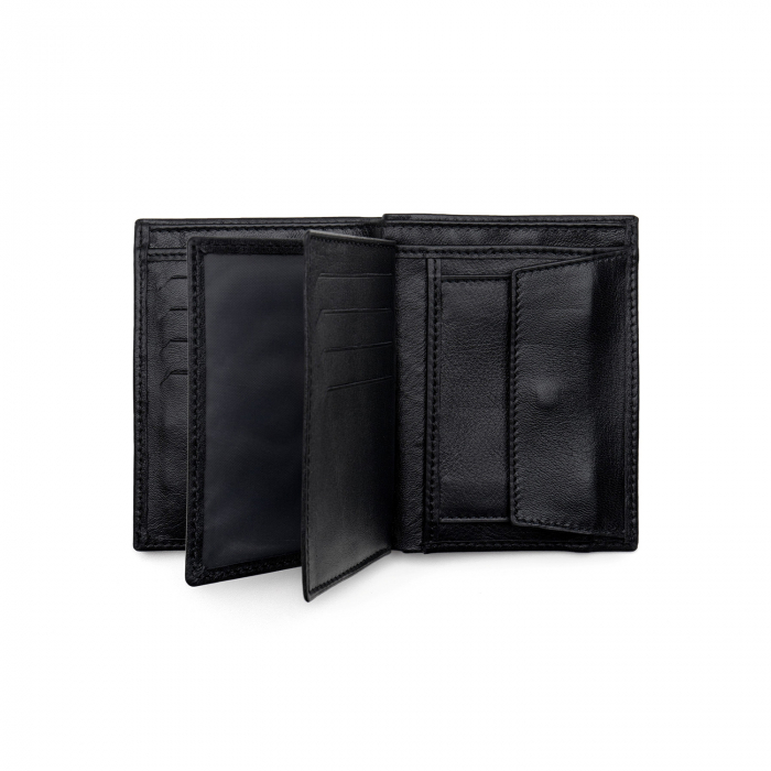 Portofel vertical din piele pentru barbati S109, Negru [2]