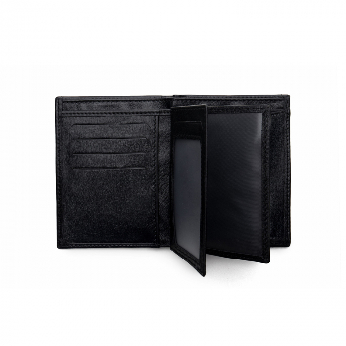 Portofel vertical din piele pentru barbati S109, Negru [3]