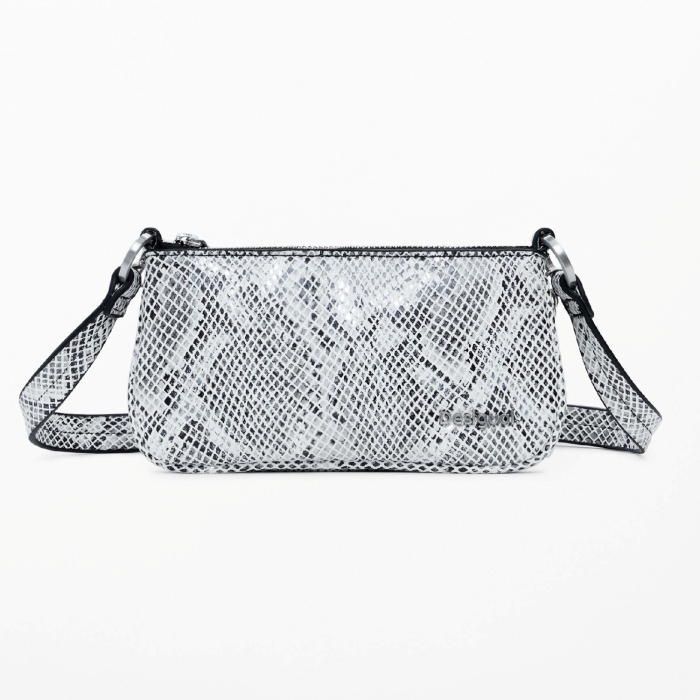 Portofel/gentuta, 2 in 1, de dimensiune mica, Desigual, Mini Snake, Alb [8]