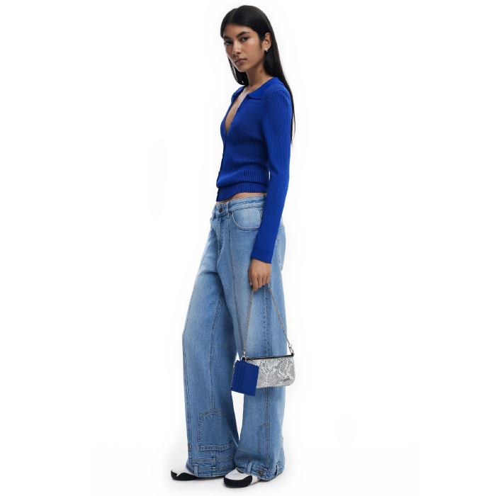 Portofel/gentuta, 2 in 1, de dimensiune mica, Desigual, Mini Snake, Alb [7]