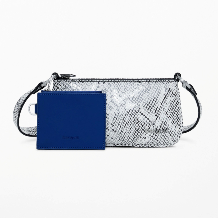 Portofel/gentuta, 2 in 1, de dimensiune mica, Desigual, Mini Snake, Alb [6]