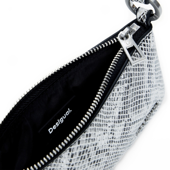 Portofel/gentuta, 2 in 1, de dimensiune mica, Desigual, Mini Snake, Alb [4]