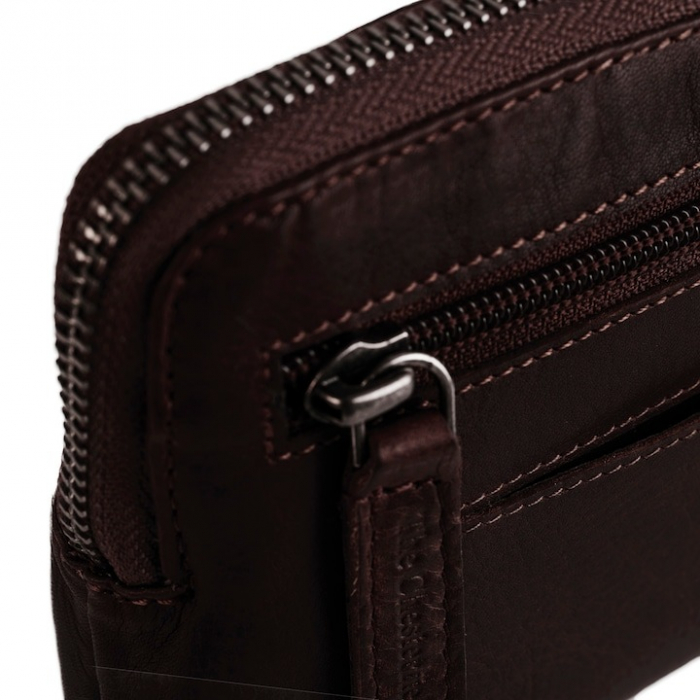 Portofel multifunctional, The Chesterfield Brand, cu protectie anti scanare RFID, din piele naturala, Jane, maro inchis [4]