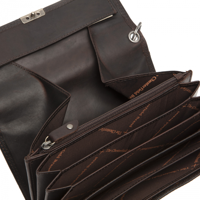 Portofel ospatar, piele naturala, The Chesterfield Brand, Elba, Maro inchis [2]