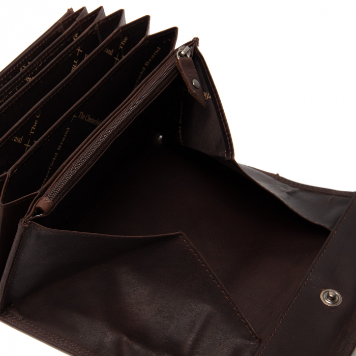 Portofel ospatar, piele naturala, The Chesterfield Brand, Grenada, Maro inchis [2]