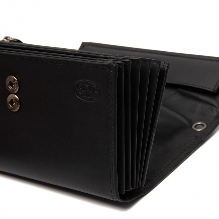Portofel ospatar, piele naturala, The Chesterfield Brand, Grenada, Negru [3]