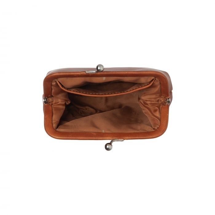 Portofel pentru monede,bani,carduri,chei, The Chesterfield Brand, din piele naturala, Nera, Maro coniac [3]