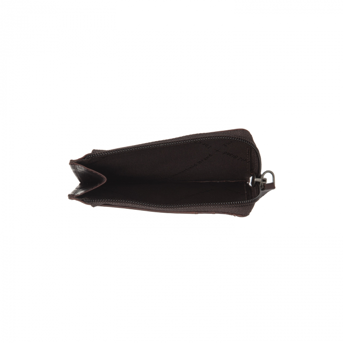 Port card slim unisex din piele naturala, The Chesterfield Brand, Livenza, cu protectie anti scanare RFID, Maro inchis [4]