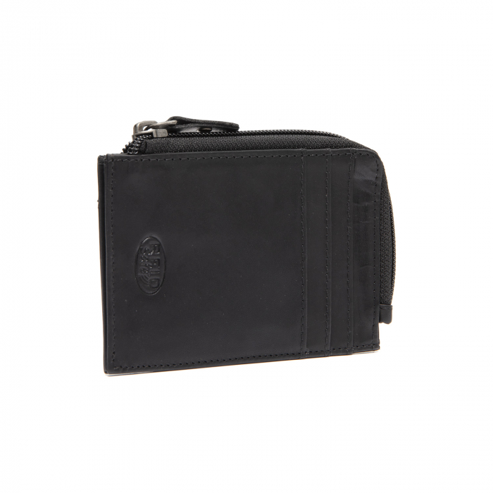 Port card slim unisex din piele naturala, The Chesterfield Brand, Livenza, cu protectie anti scanare RFID, Negru [2]
