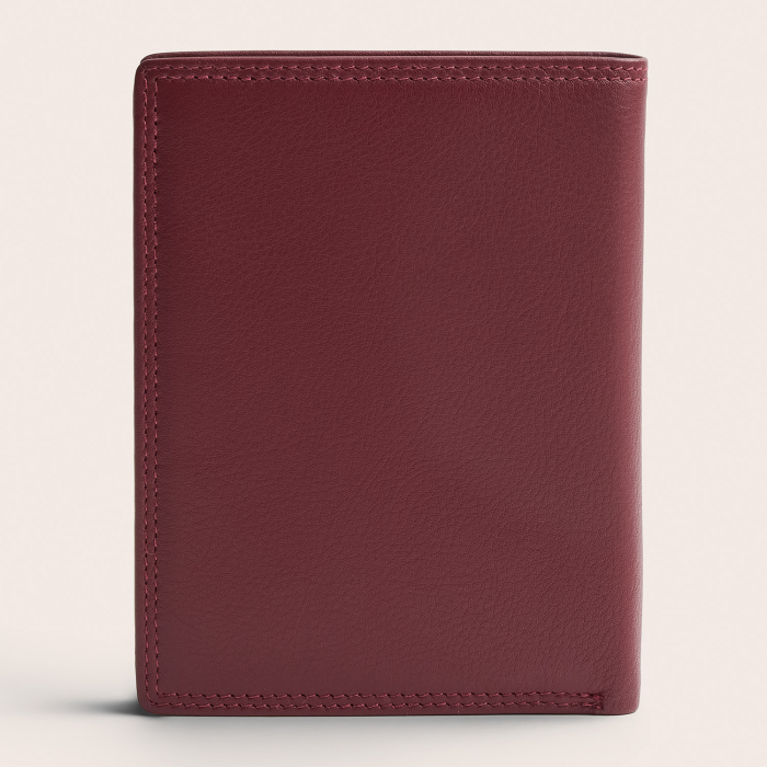 Portofel The Chesterfield Brand, cu protectie anti scanare RFID, din piele naturala, Frederick - Rosu inchis [11]