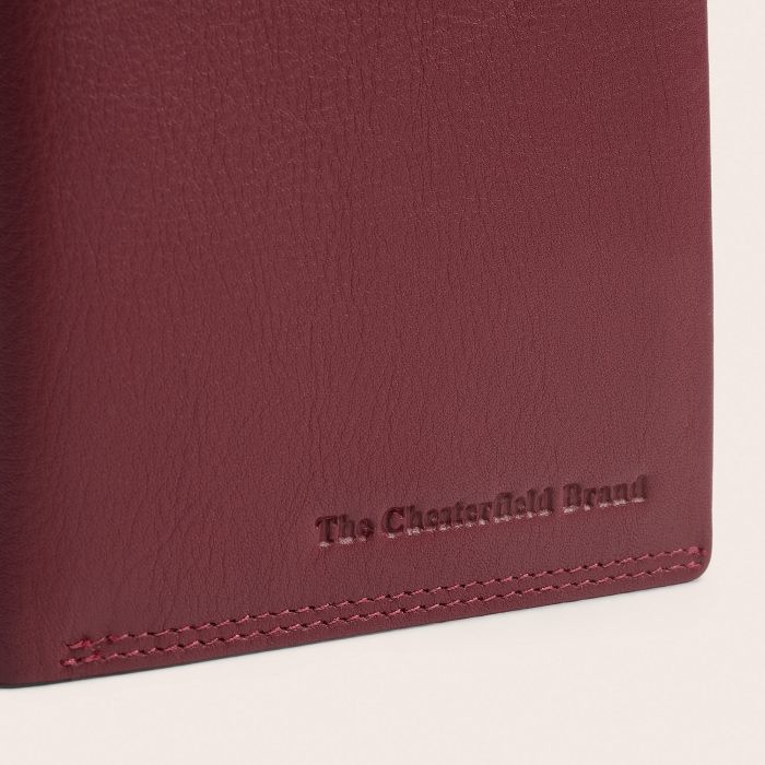 Portofel The Chesterfield Brand, cu protectie anti scanare RFID, din piele naturala, Frederick - Rosu inchis [9]