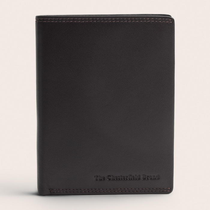 Portofel The Chesterfield Brand, cu protectie anti scanare RFID, din piele naturala, Frederick - Maro inchis [2]