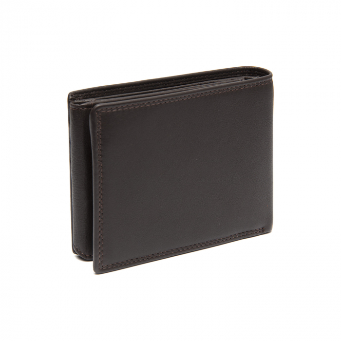 Portofel The Chesterfield Brand, cu protectie anti scanare RFID, din piele naturala, Hendrick, Maro inchis [6]
