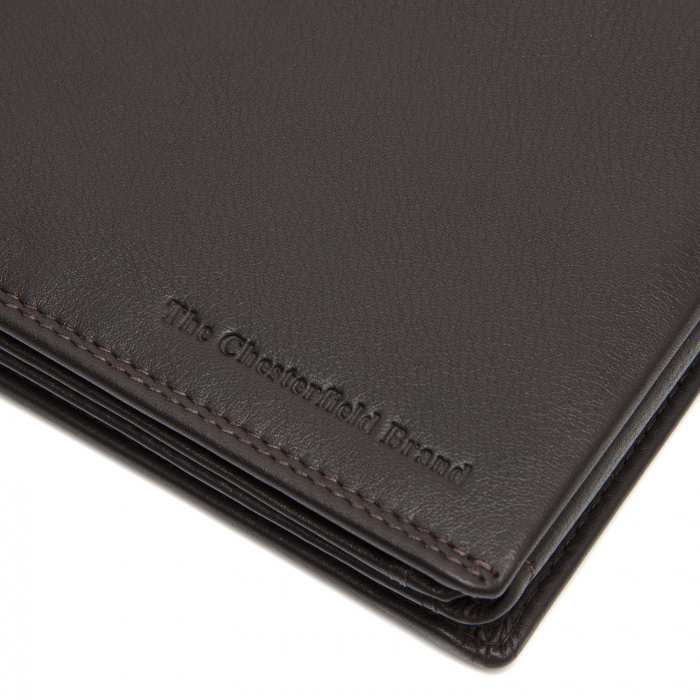 Portofel The Chesterfield Brand, cu protectie anti scanare RFID, din piele naturala, Hendrick, Maro inchis [2]