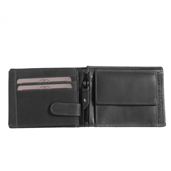 Portofel The Chesterfield Brand, cu protectie anti scanare RFID, din piele naturala, Marion, Negru [2]