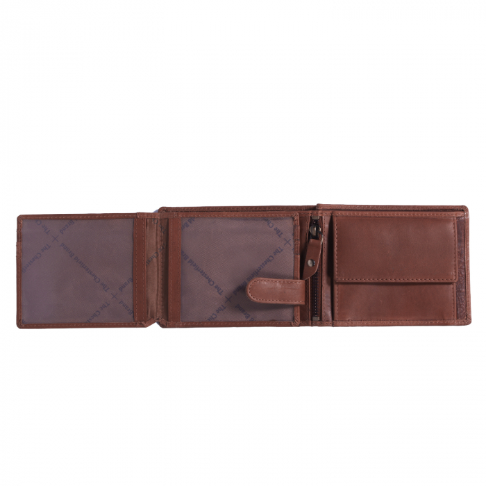 Portofel The Chesterfield Brand, cu protectie anti scanare RFID, din piele naturala, Marion, Maro coniac [3]