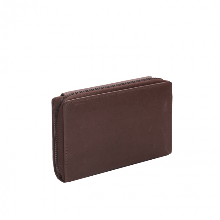 Portofel The Chesterfield Brand, cu protectie anti scanare RFID, din piele naturala moale, Ascot, Maro inchis [6]