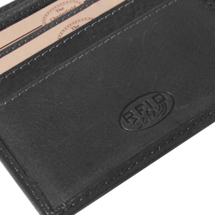 Portofel The Chesterfield Brand, cu protectie anti scanare RFID, din piele naturala, Ralph, Negru [4]
