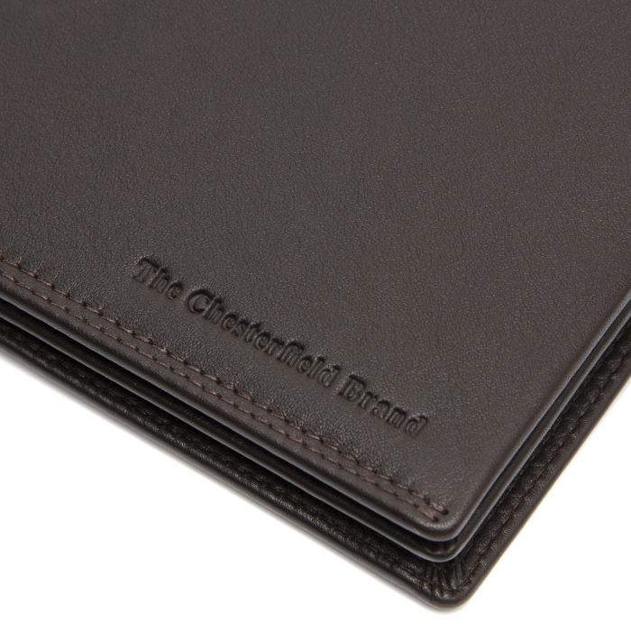 Portofel de barbati, The Chesterfield Brand, cu protectie anti scanare RFID, din piele naturala, Stephens, Maro inchis [2]