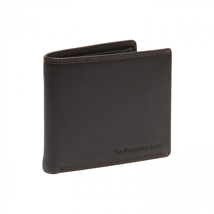 Portofel de barbati, The Chesterfield Brand, cu protectie anti scanare RFID, din piele naturala, Stephens, Maro inchis [1]