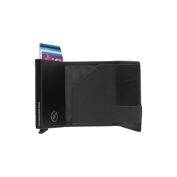 Portofel unisex cu suport pentru carduri, din piele naturala, The Chesterfield Brand, Delsbo, cu protectie anti scanare RFID, Gri [3]