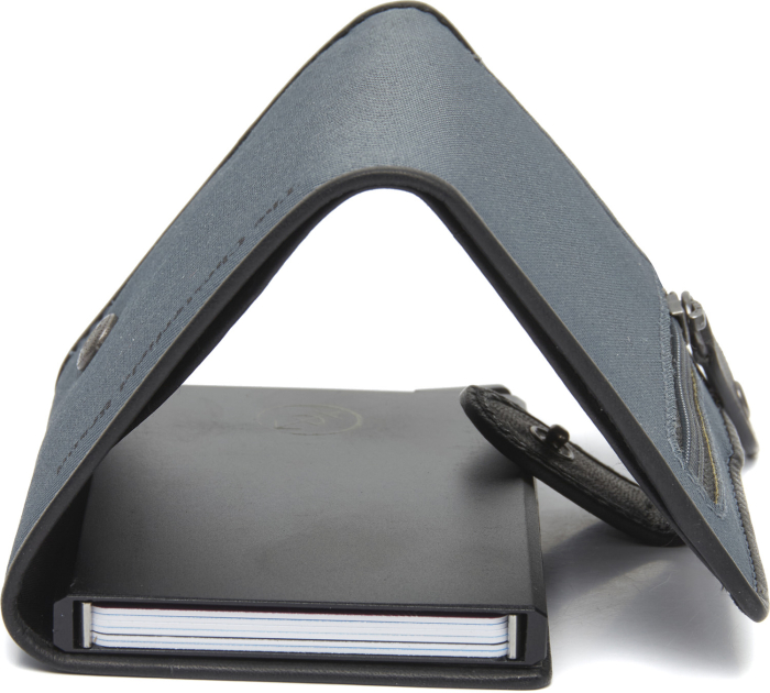 Portofel unisex cu suport pentru carduri, din piele naturala, The Chesterfield Brand, Delsbo, cu protectie anti scanare RFID, Gri [5]