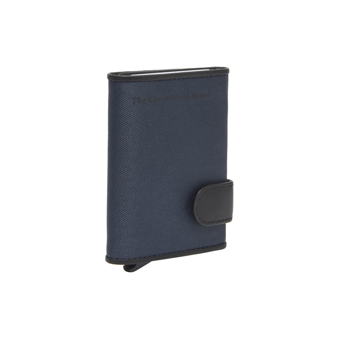 Portofel unisex cu suport pentru carduri, din piele naturala, The Chesterfield Brand, Delsbo, cu protectie anti scanare RFID, Bleumarin [2]