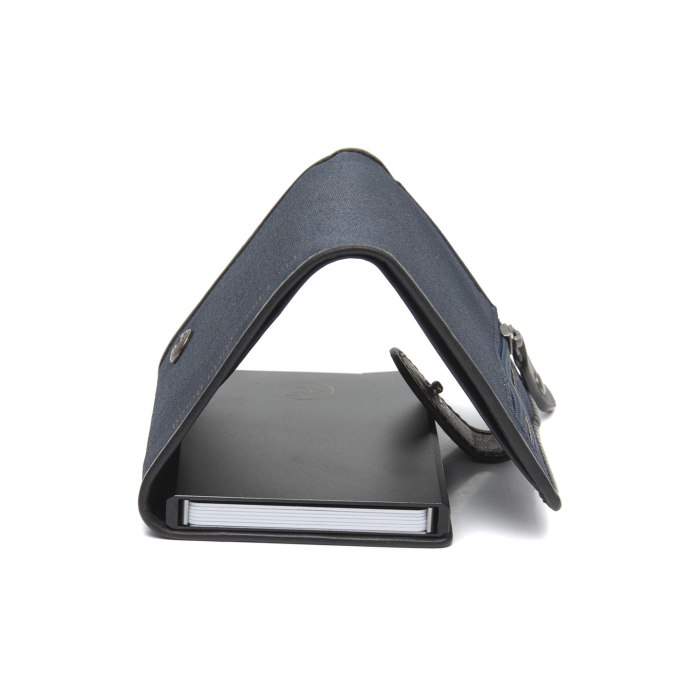 Portofel unisex cu suport pentru carduri, din piele naturala, The Chesterfield Brand, Delsbo, cu protectie anti scanare RFID, Bleumarin [5]