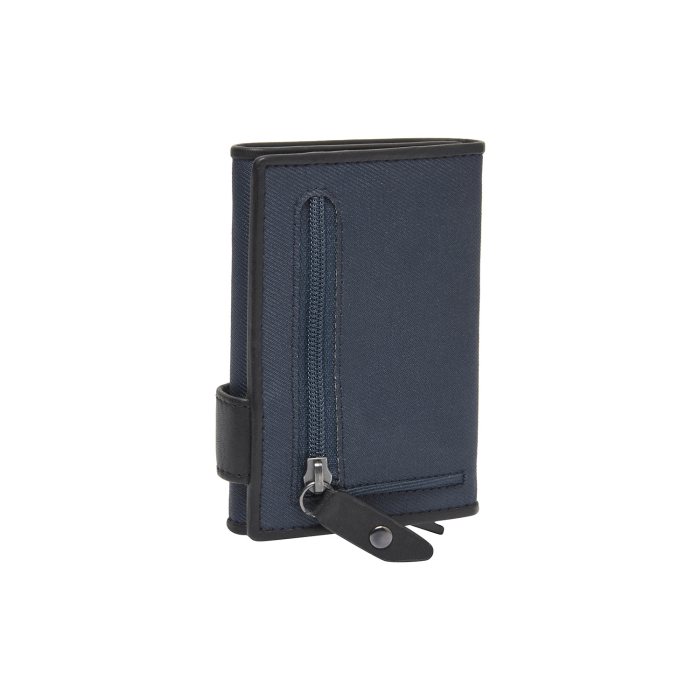 Portofel unisex cu suport pentru carduri, din piele naturala, The Chesterfield Brand, Delsbo, cu protectie anti scanare RFID, Bleumarin [6]