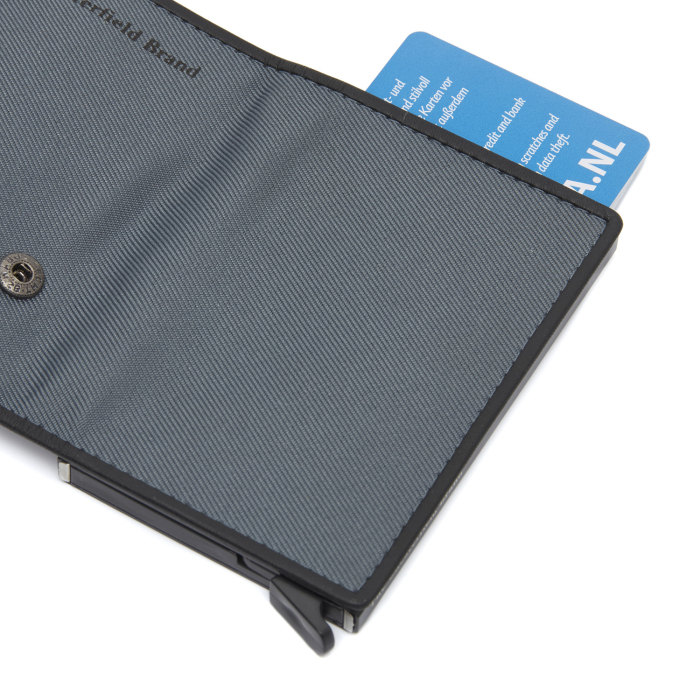 Portofel unisex cu suport pentru carduri, din piele naturala, The Chesterfield Brand, Delsbo, cu protectie anti scanare RFID, Gri [4]