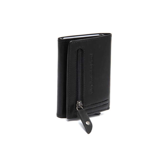 Portofel unisex cu suport pentru carduri, din piele naturala, The Chesterfield Brand, Gabriela, cu protectie anti scanare RFID, Negru [6]