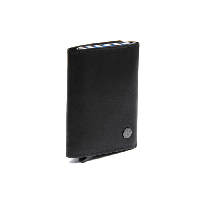 Portofel unisex cu suport pentru carduri, din piele naturala, The Chesterfield Brand, Gabriela, cu protectie anti scanare RFID, Negru [2]