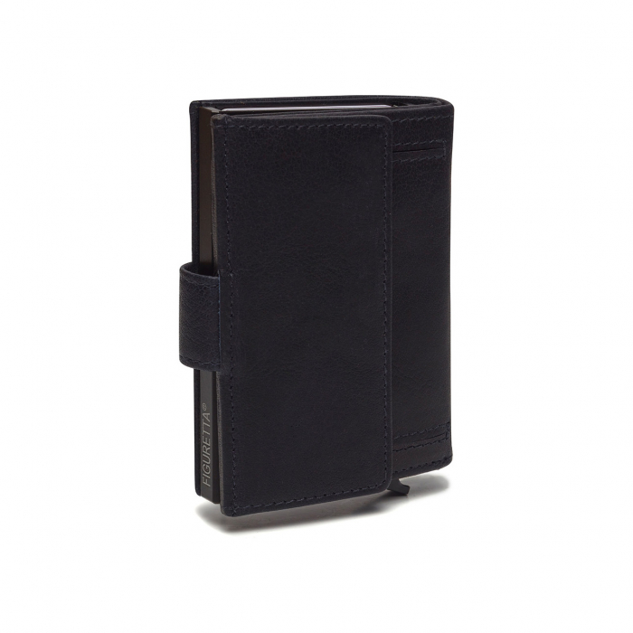 Portofel unisex cu suport pentru carduri, din piele naturala, The Chesterfield Brand, Hannover, cu protectie anti scanare RFID, Bleumarin [5]