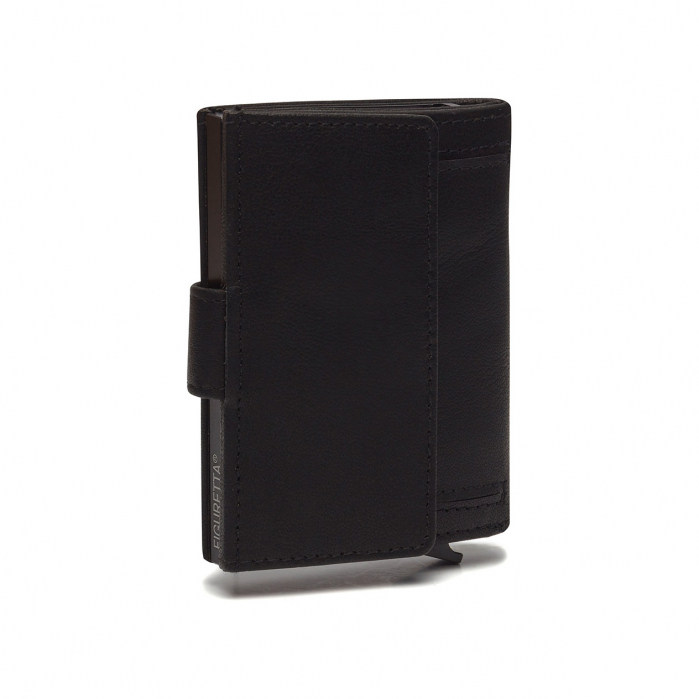 Portofel unisex cu suport pentru carduri, din piele naturala, The Chesterfield Brand, Hannover, cu protectie anti scanare RFID, Negru [5]