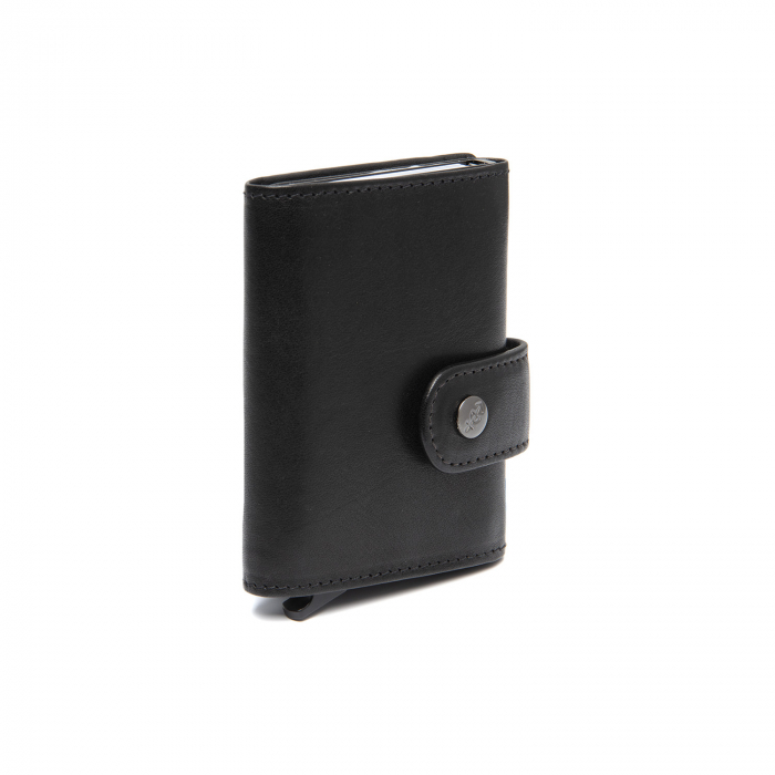 Portofel unisex cu suport pentru carduri, din piele naturala, The Chesterfield Brand, Larino, cu protectie anti scanare RFID, Negru [2]