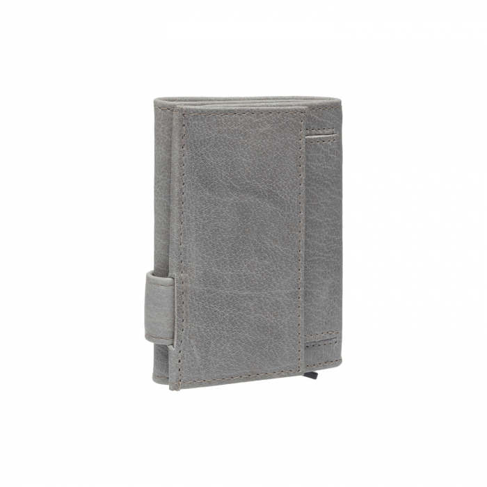 Portofel unisex cu suport pentru carduri, din piele naturala, The Chesterfield Brand, Mannheim, cu protectie anti scanare RFID, Gri deschis [5]