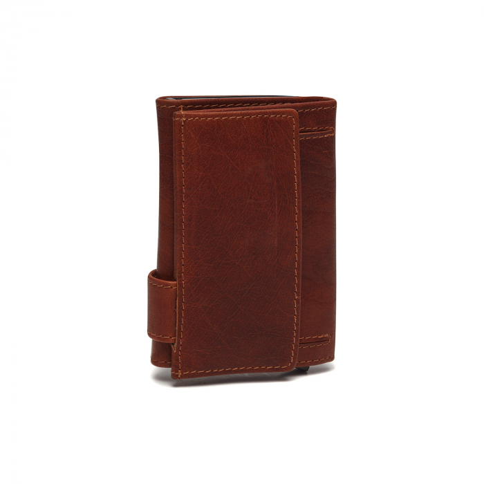 Portofel unisex cu suport pentru carduri, din piele naturala, The Chesterfield Brand, Mannheim, cu protectie anti scanare RFID, Maro coniac [5]
