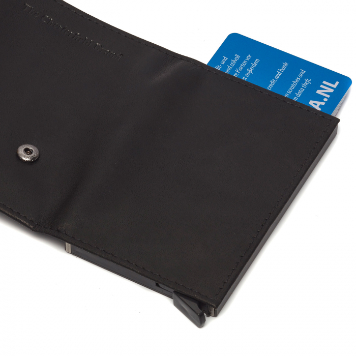 Portofel unisex cu suport pentru carduri, din piele naturala, The Chesterfield Brand, Mannheim, cu protectie anti scanare RFID, Negru [4]
